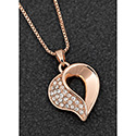 Necklace Rose Gold Plated Twisted Heart